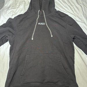 Black Hugo Boss Hoodie with Chain